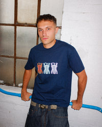 Navy Tuned Tiger tee worn, size L